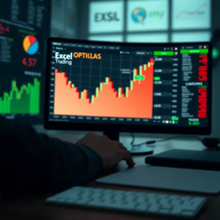 Interpreting Excel Data to Improve Binary Options Trading Graphical illustration of data interpretation from Excel sheets enhancing binary trading decisions