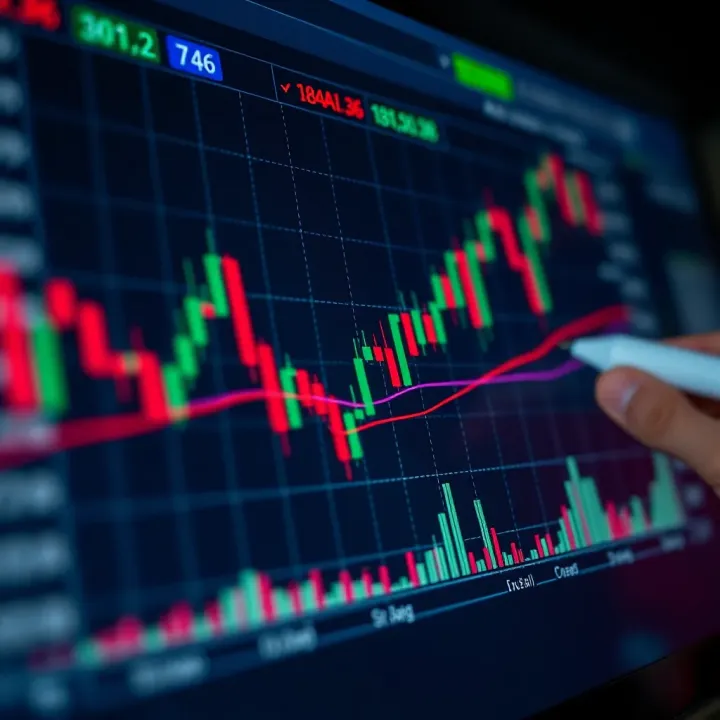 Chart Depicting Advanced Binary Options Trading Strategies Advanced binary options trading strategies chart with market indicators