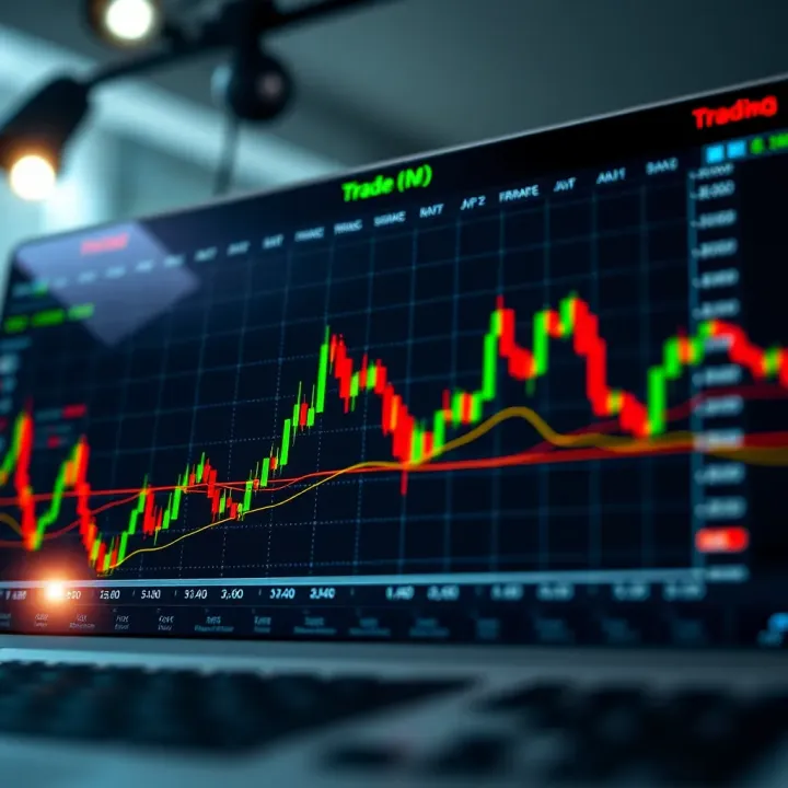 Graph showcasing multiple binary options indicators on a trading platform interface