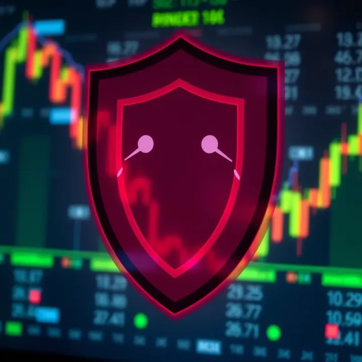 Security shield symbol overlay on a digital background representing online trading security and regulation in Brazil