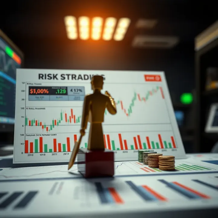 Chart illustrating risk management techniques and decision-making tools for binary options trading
