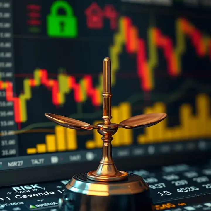 Chart illustrating risk and reward balance in binary options investment strategies