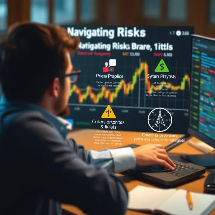 Navigating Risks in Binary Options Investment Visual guide showing key risks and safety tips for binary options investors