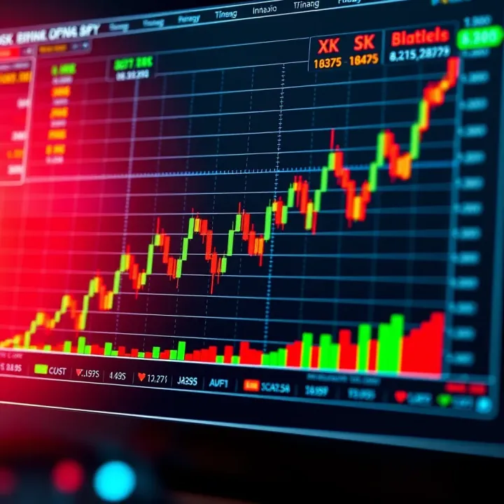 Graph showing risk management strategies and performance testing results for binary options trading automation