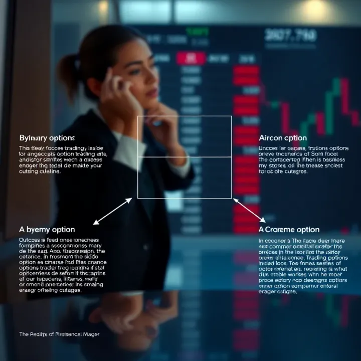 Diagram illustrating how binary options trading works with a focus on potential outcomes