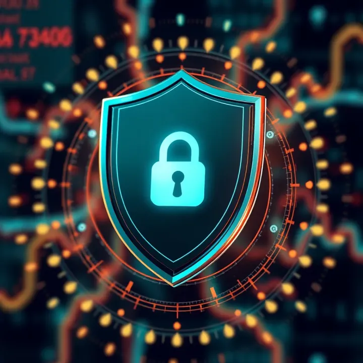 Security Shield Symbolizing Protection in Automated Binary Options Trading Security shield symbol representing protection against trading risks in automated binary options