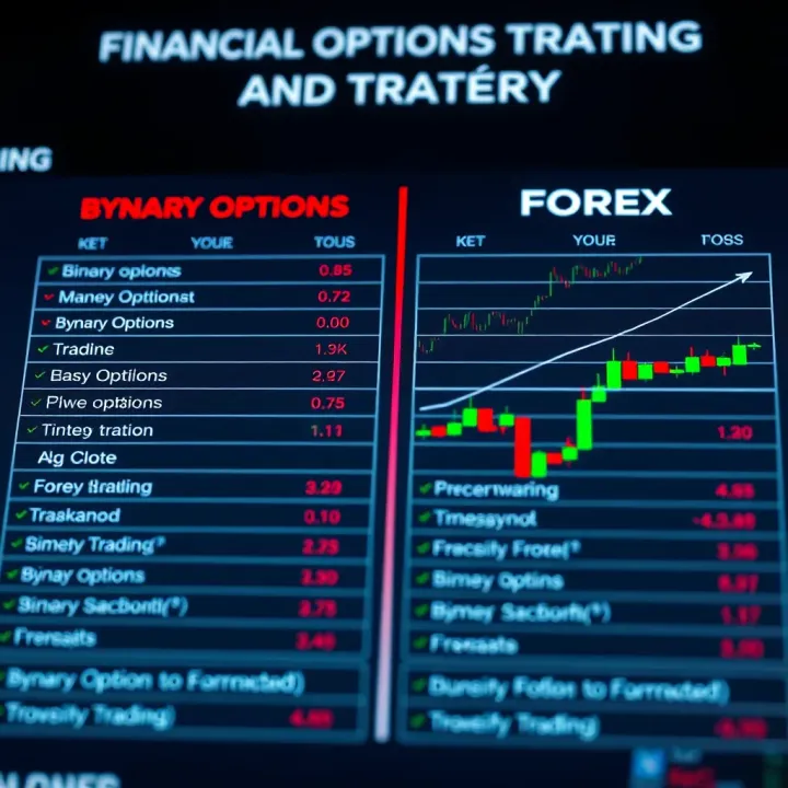 Comparison chart highlighting key differences between binary options and Forex trading
