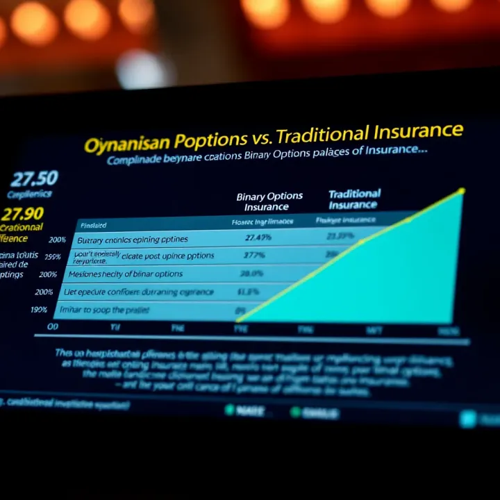 Graph illustrating the comparison between binary options and traditional insurance showing key similarities and differences