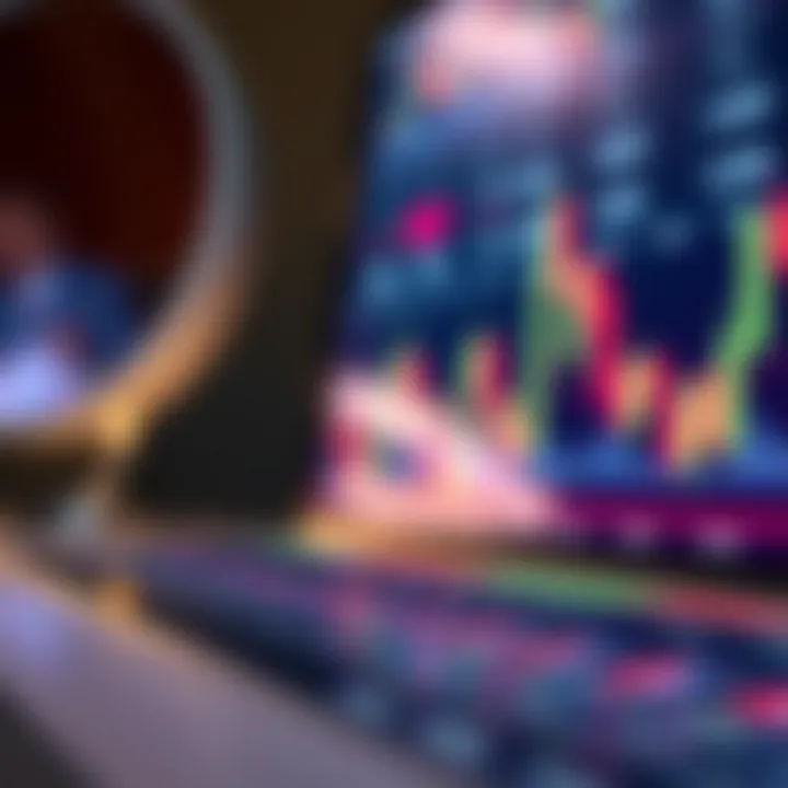 Illustration showing common candlestick patterns used in financial trading