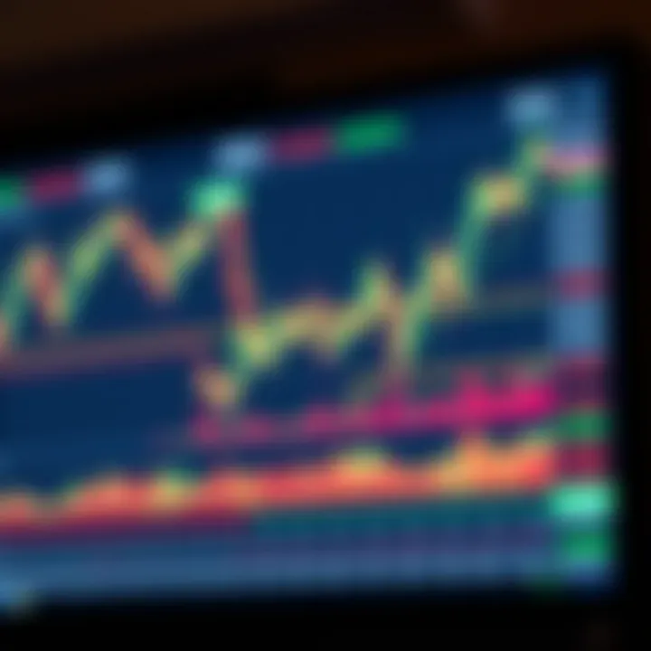 Illustration showing binary options trading interface with charts and graphs on a digital screen