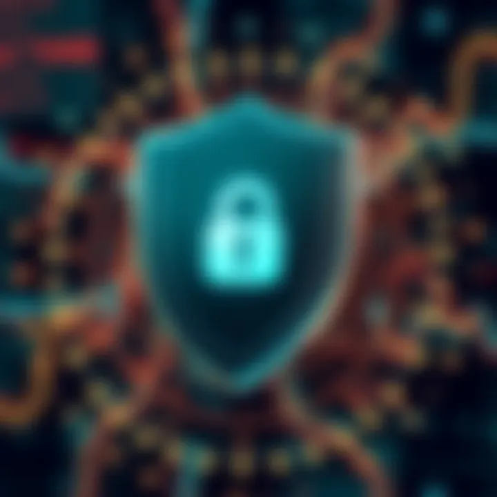 Security Shield Symbolizing Protection in Automated Binary Options Trading Security shield symbol representing protection against trading risks in automated binary options