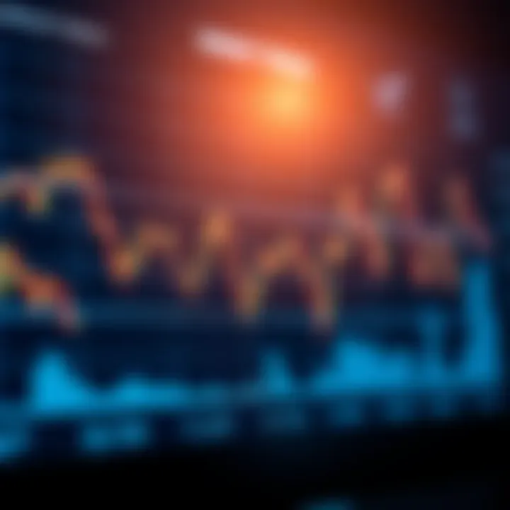 Graph showing market trends and data analysis with charts