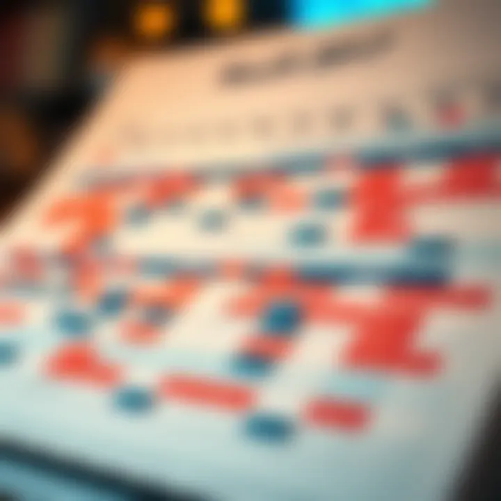 Economic calendar showcasing key financial events and data releases throughout the year