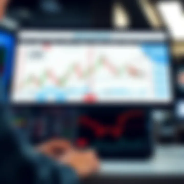 Diagram illustrating binary options trading concepts with charts and indicators
