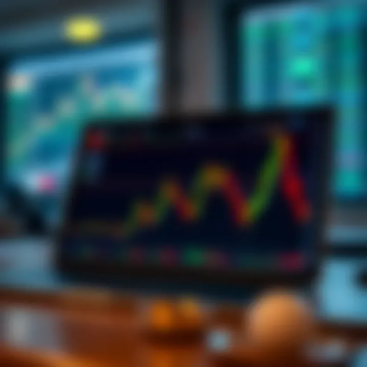 Graph displaying binary options trading trends and investment analysis