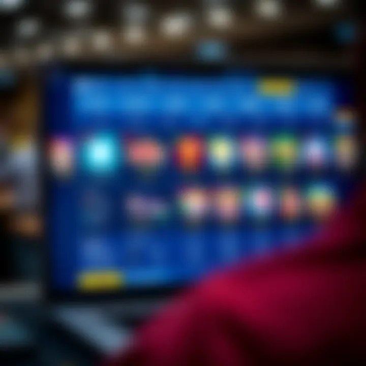 Online casino interface displaying demo account features with colorful game icons and betting options