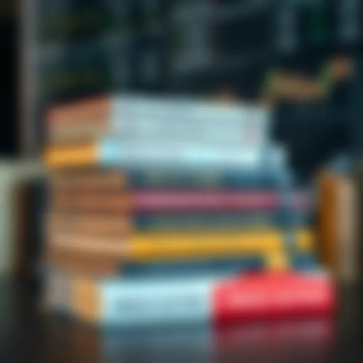 Stack of essential trading books focused on price action strategy for Brazilian market participants
