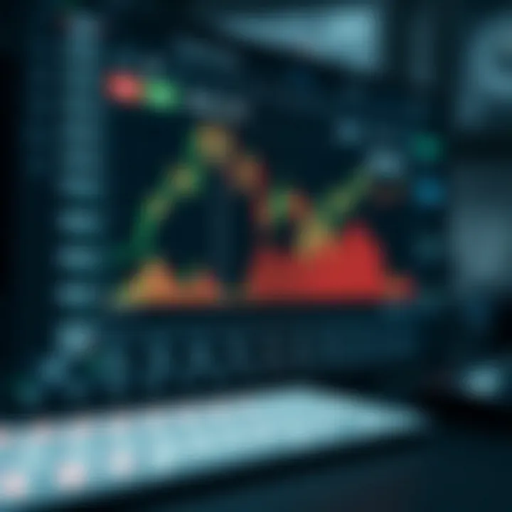 Graph displaying forex demo account performance on trading platform