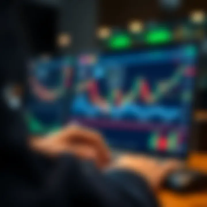 Graphical representation of trading strategies development using a demo account for risk-free practice