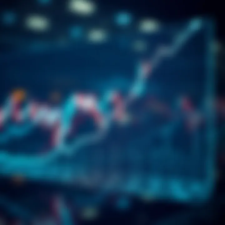 Graph showing upward trend of currency trading with multiple lines representing different forex strategies