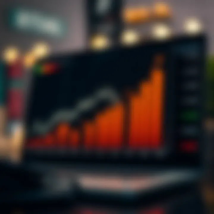 Graph depicting investment growth trends and risk levels on copy trading platforms