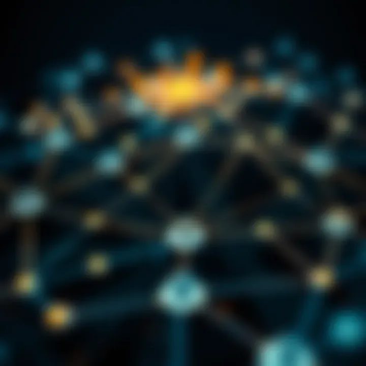 Representation of digital connections symbolizing networked trading strategies