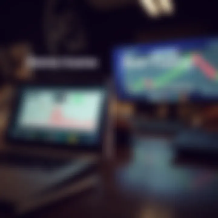 Comparison between demo account and real trading account emphasizing risk-free learning and real money investment