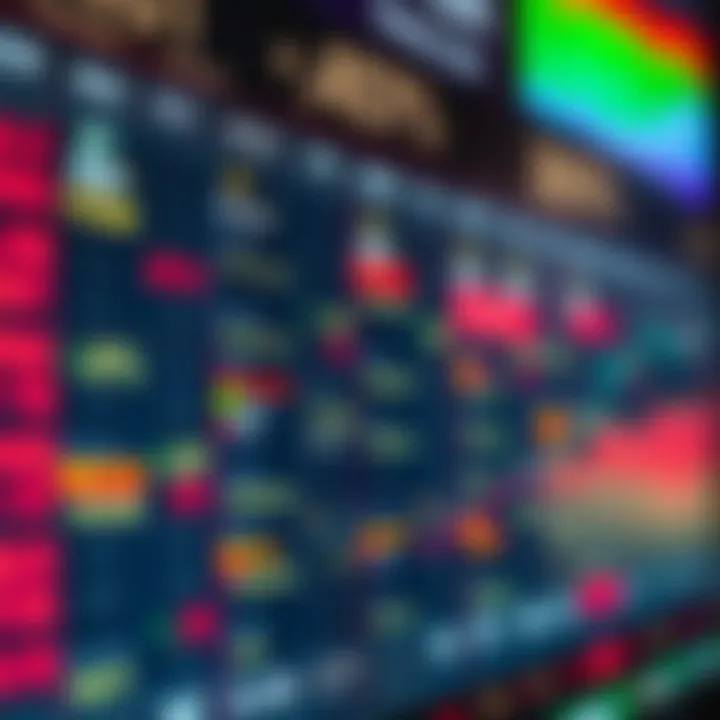 Economic calendar showing key financial events affecting currency markets