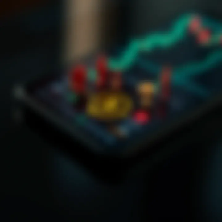 Financial Risks and Decision-Making in Binary Options WhatsApp Groups Illustration of financial charts and symbols overlaid on a smartphone, symbolizing decision-making and risks in binary options trading via WhatsApp groups