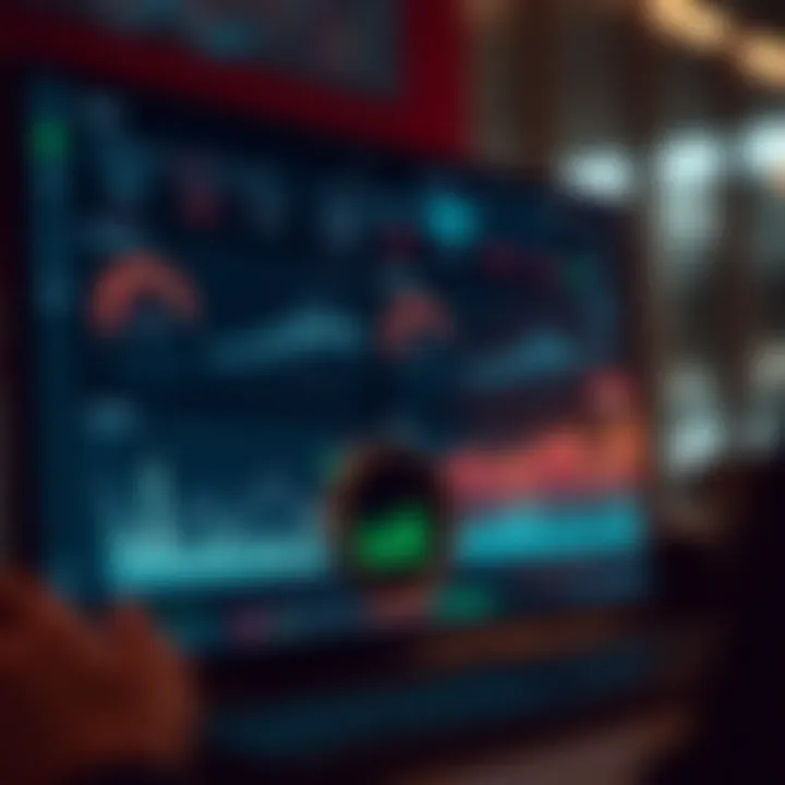 Dashboard interface displaying free signal catalog tools with various charts and performance metrics