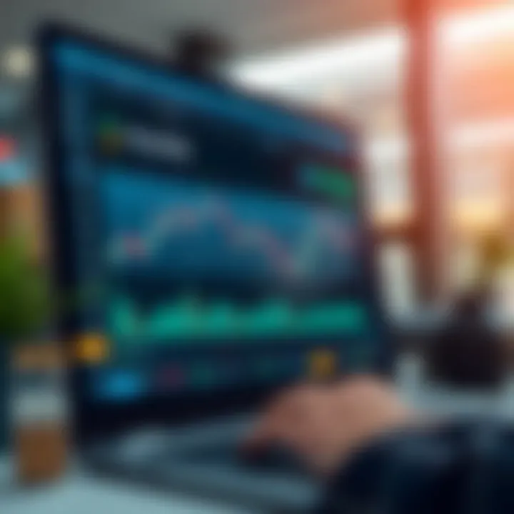 User interface of a trading application illustrating virtual investment options