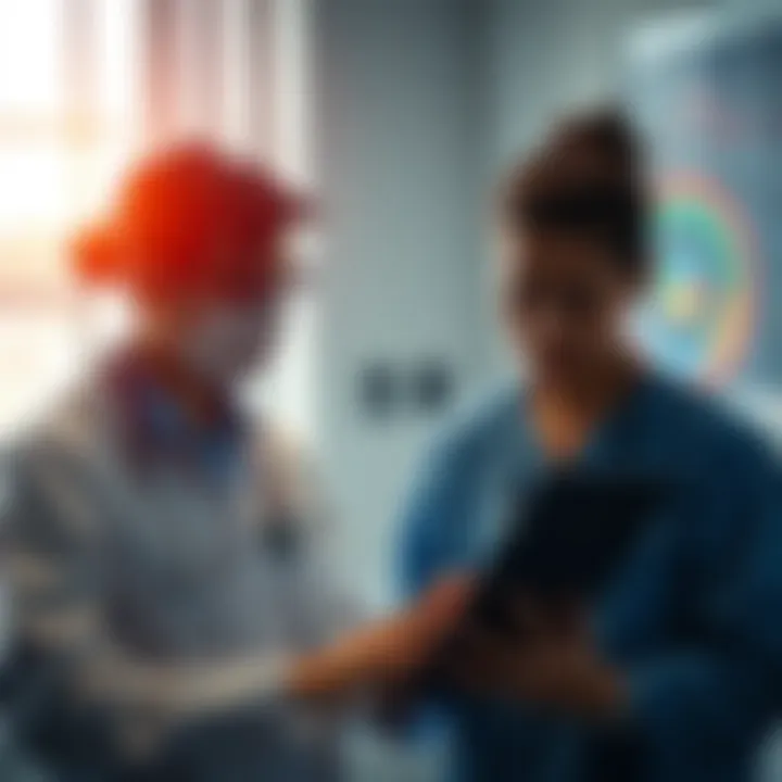 Healthcare professionals analyzing hospital risk data using digital tools