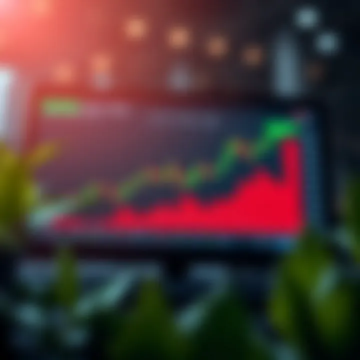 Graphical representation of investment growth and risk analysis in copy trading platforms