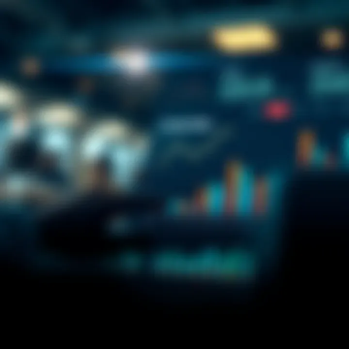 Graph showing competitive market analysis with data trends and opportunity highlights