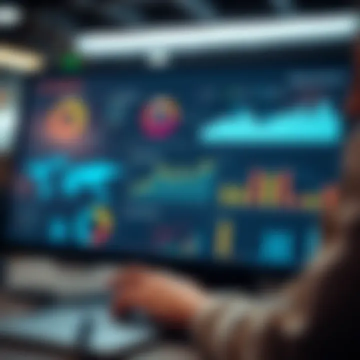 Technology Dashboard for Risk Analysis and Mitigation Modern technology dashboard displaying risk analysis and mitigation strategies