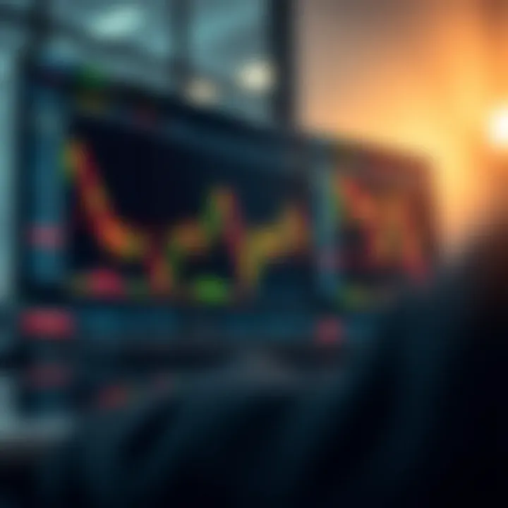 Graphical representation of risk management strategies applied on trading charts