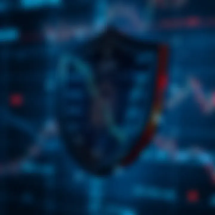 Security shield symbolizing protection and secure transactions in crypto trading