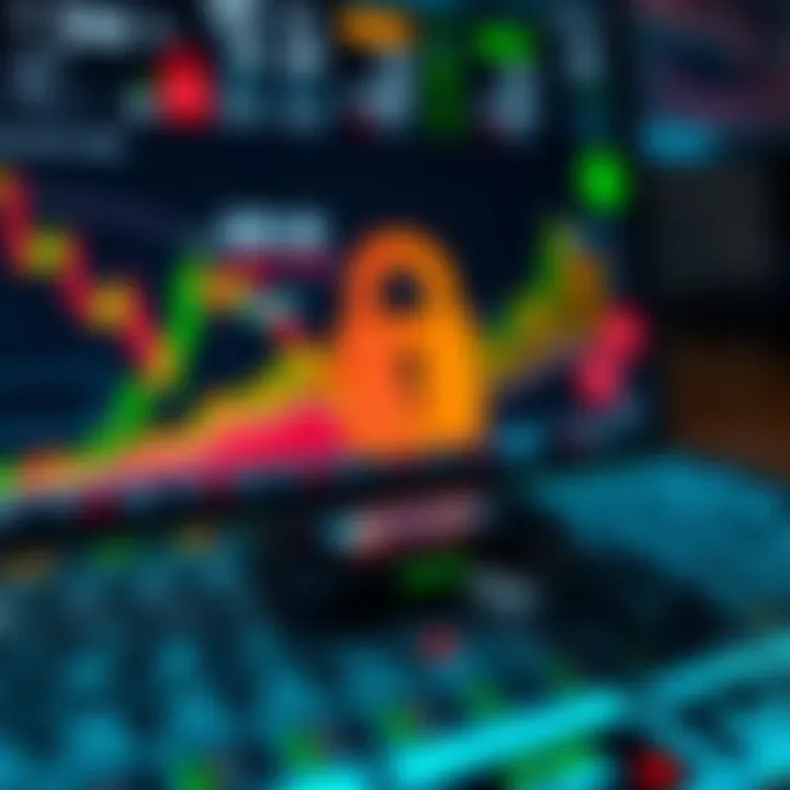 Secure digital interface displaying technical indicators for trading analysis