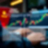 Illustration showing the comparison between a demo trading account and a real trading account with distinct features highlighted