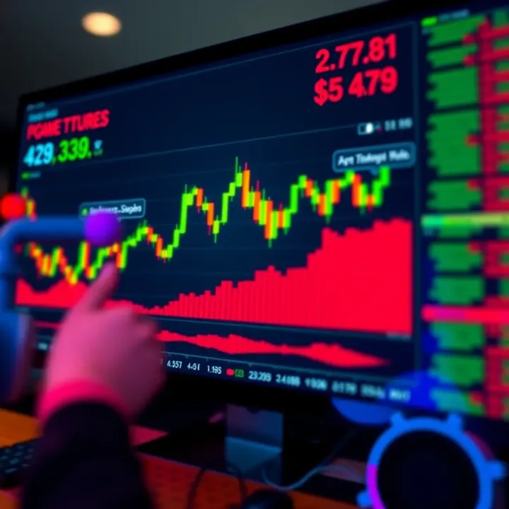 Example of a business presentation slide incorporating PNG charts for market data