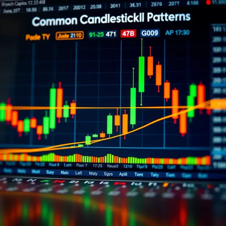 Common Candlestick Patterns for Binary Options Graphic showing various candlestick patterns used in technical analysis for binary options trading