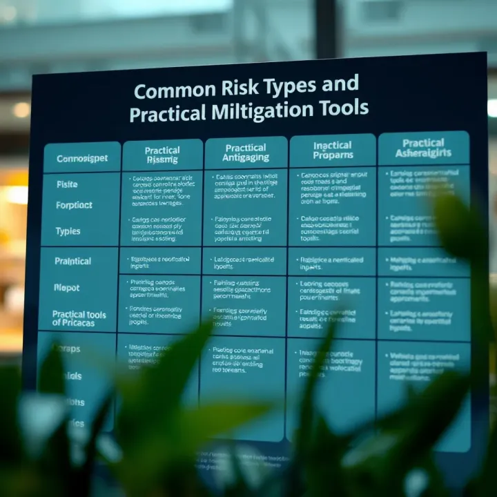 Common Risk Types and Practical Mitigation Tools Chart showing common types of risks and practical tools for mitigation