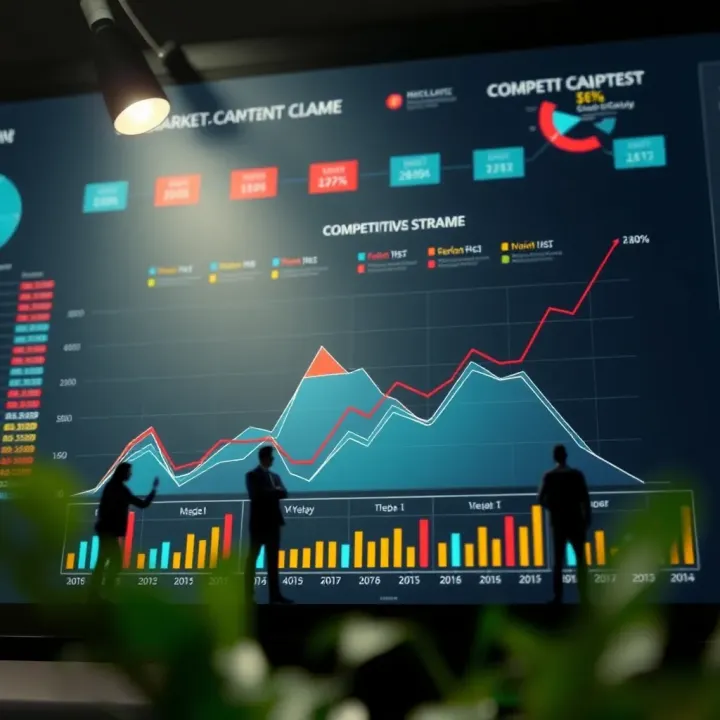 Competitive landscape chart illustrating market competition and trend dynamics