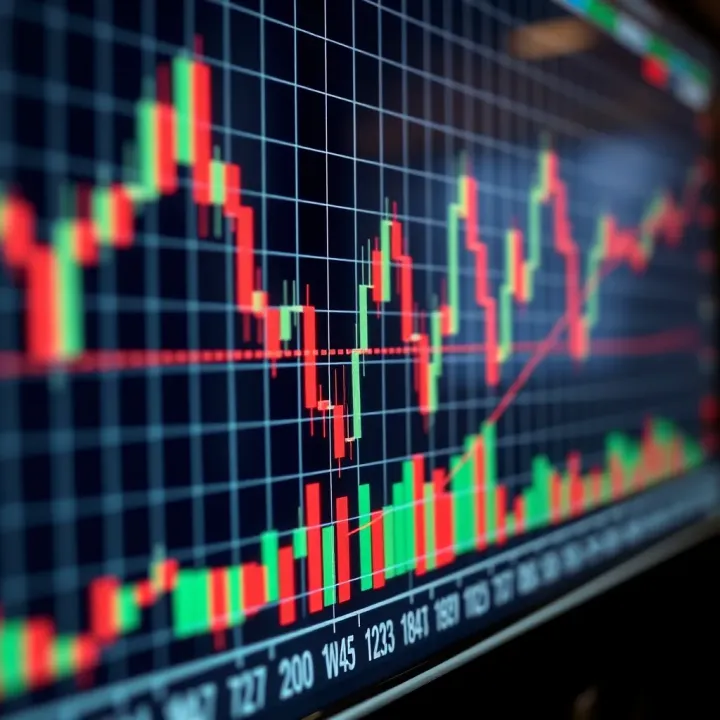 Chart showing candlestick patterns used in price action trading
