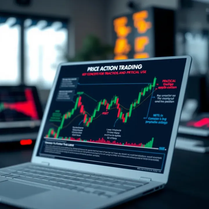 Diagram showing key concepts and practical applications of the Price Action trading approach