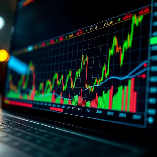 Analyzing Market Trends in Copy Trading Graph showing financial trading data with upward and downward trends