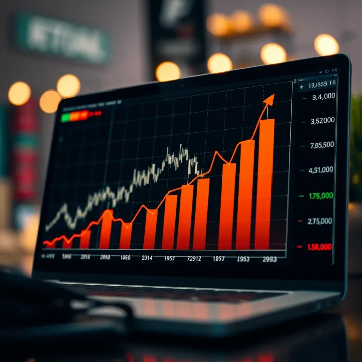 Investment Growth and Risk Analysis in Copy Trading Graph depicting investment growth trends and risk levels on copy trading platforms