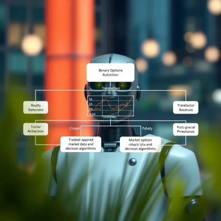 Diagram illustrating the architecture of an automated binary options trading robot integrating market data and decision algorithms