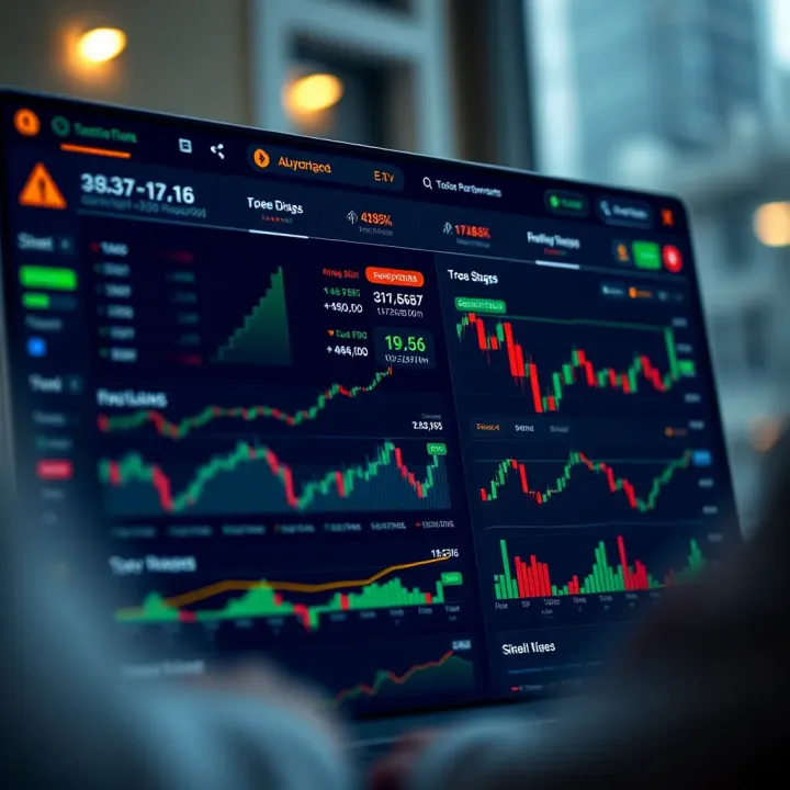 Cryptocurrency Copy Trading Platform Interface Overview of cryptocurrency copy trading platform interface showing trader statistics and performance charts