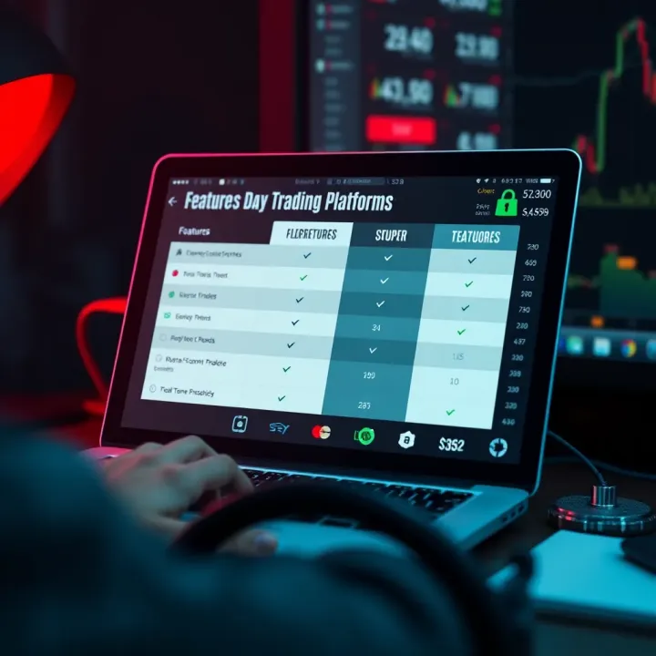 Feature and Security Comparison of Top Day Trading Platforms Comparison chart highlighting features, security levels, and costs of popular day trading software